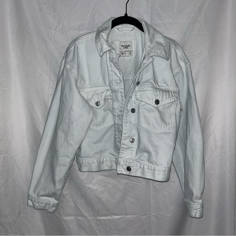 Abercrombie & Fitch Jacket Jeans Classic White Denim Jacket